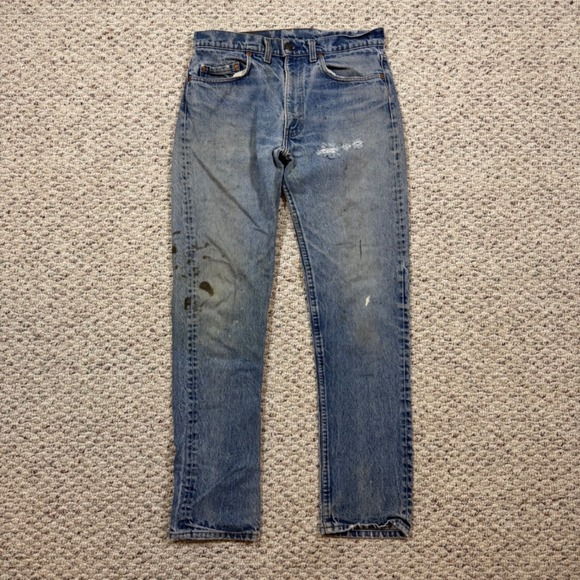 Levi's Other - Vintage Levis 505 Jeans Mens 32x32 Distressed Stained Workwear Denim Straight